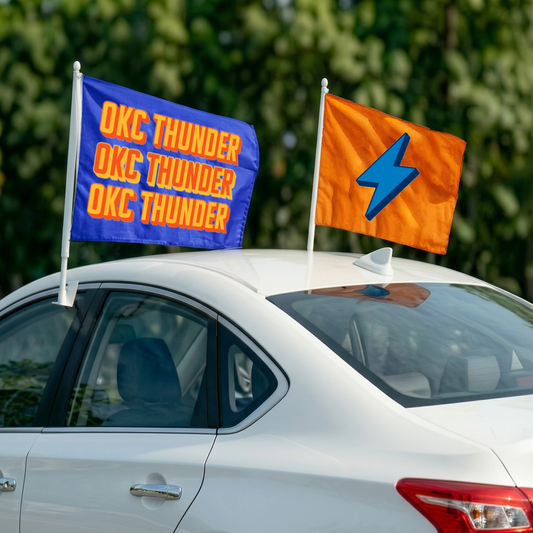 OKC Basketball Car Flags